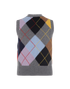 Ganni Harlequin Knit Vest, back view