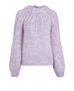 Ganni Open Back Jumper, Mohair/Wool, Purple, Sz S, 2*