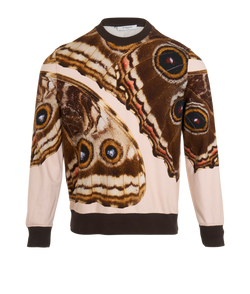 Givenchy Butterfly Sweatshirt, Cotton, Brown, Sz XS, 2*
