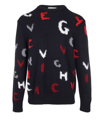 Givenchy Knitted Letters Jumper, front view