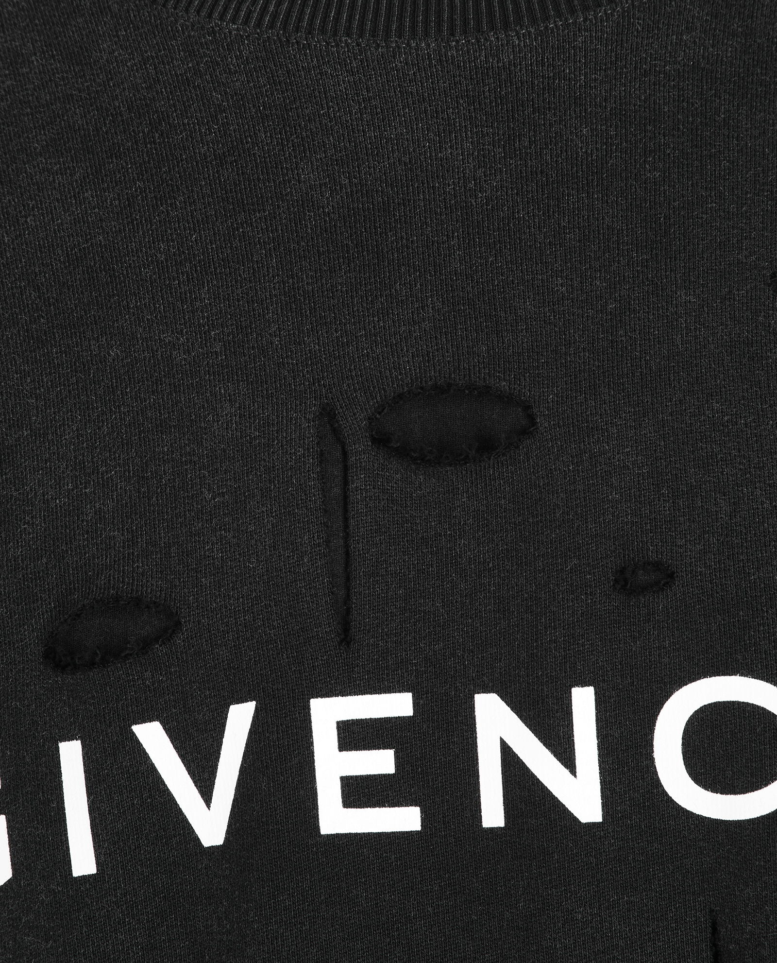 Givenchy Archetype Ripped Sweatshirt, &pound;220, Clothing, Black, Cotton, Other view
