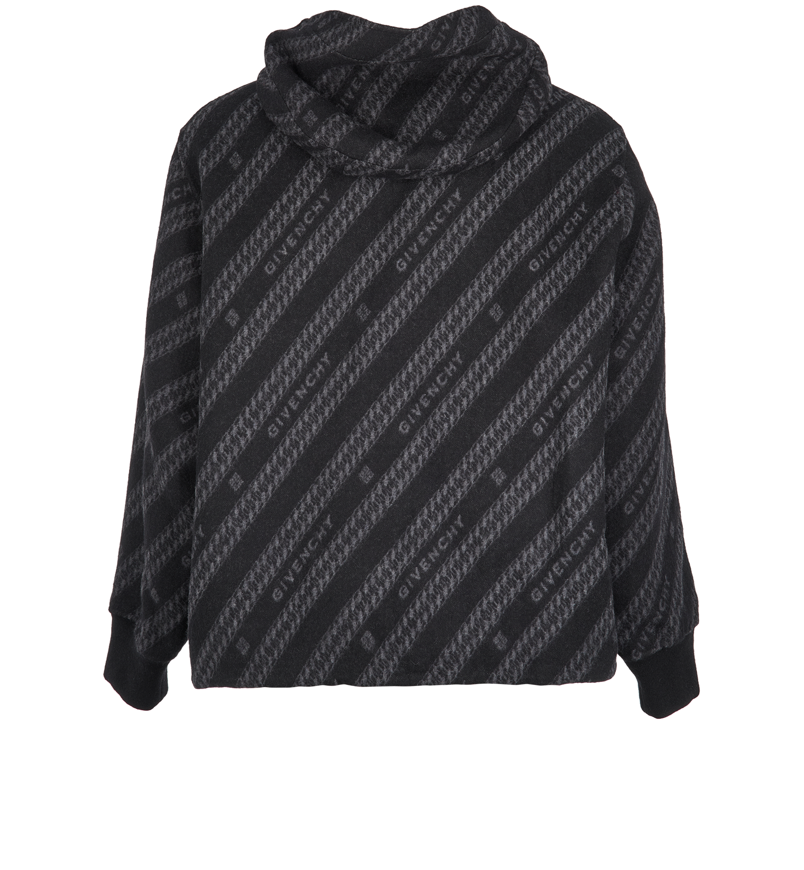 Givenchy Logo Print Hoodie, &pound;310, Clothing, Grey, Wool, Back view