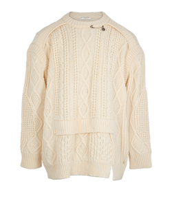 Givenchy Knit Jumper, Mens, Wool, Cream, Sz L, 2*