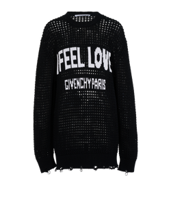 Givenchy I Feel Love Jumper, Cotton, Black, Sz S, 2*