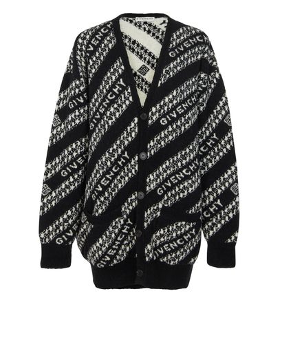 Givenchy Logo Stripes Cardigan, front view