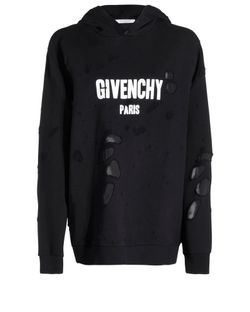 Givenchy Logo Distressed Hoodie, Jumpers - Designer Exchange
