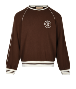 Gucci GG 1921 Jumper, Mens, Cotton, Brown, Sz S, 4*