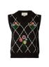 Gucci Embellished Sweater Vest, &pound;250, Clothing, Black, Viscose, Front view