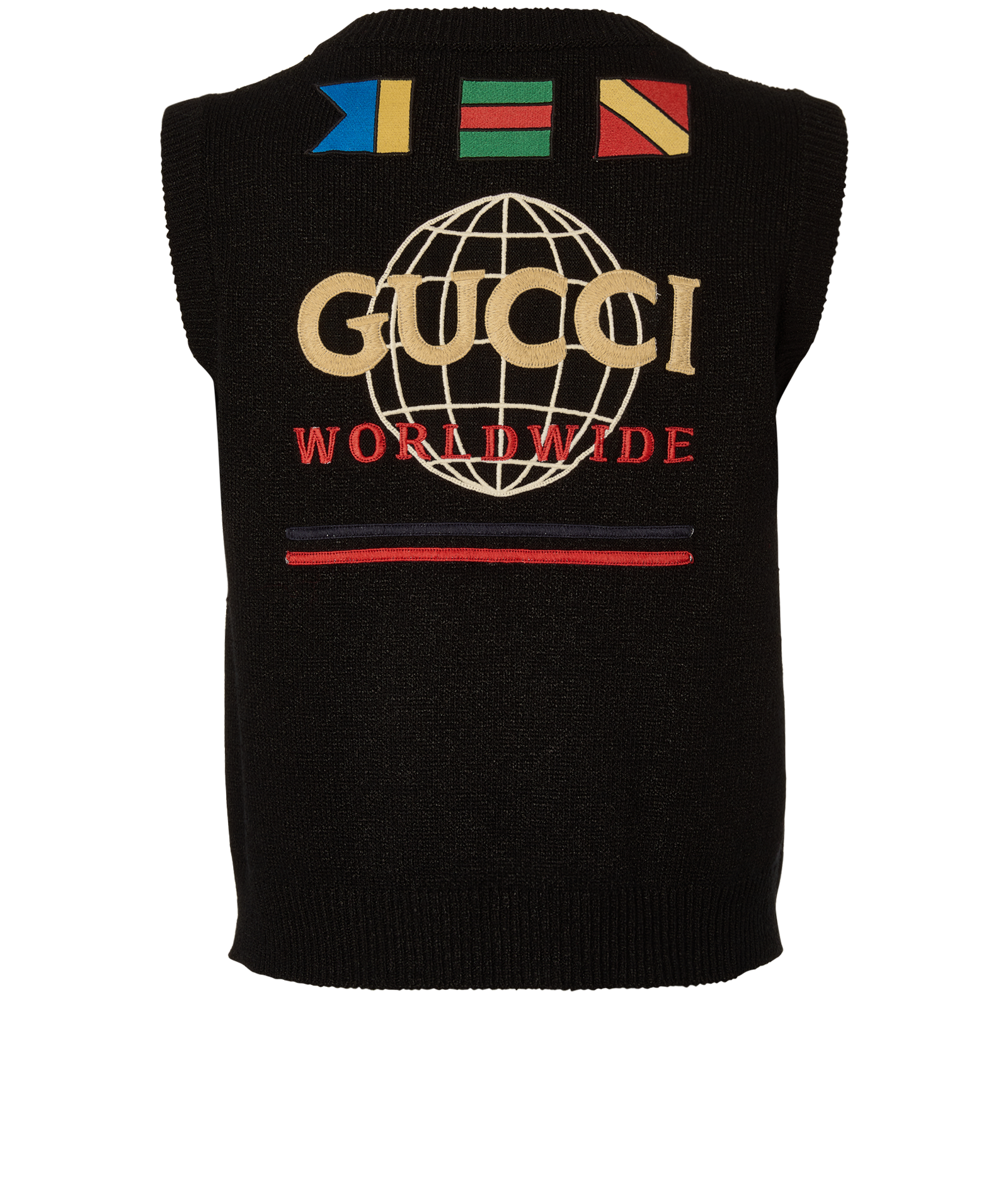 Gucci Embellished Sweater Vest, &pound;250, Clothing, Black, Viscose, Back view
