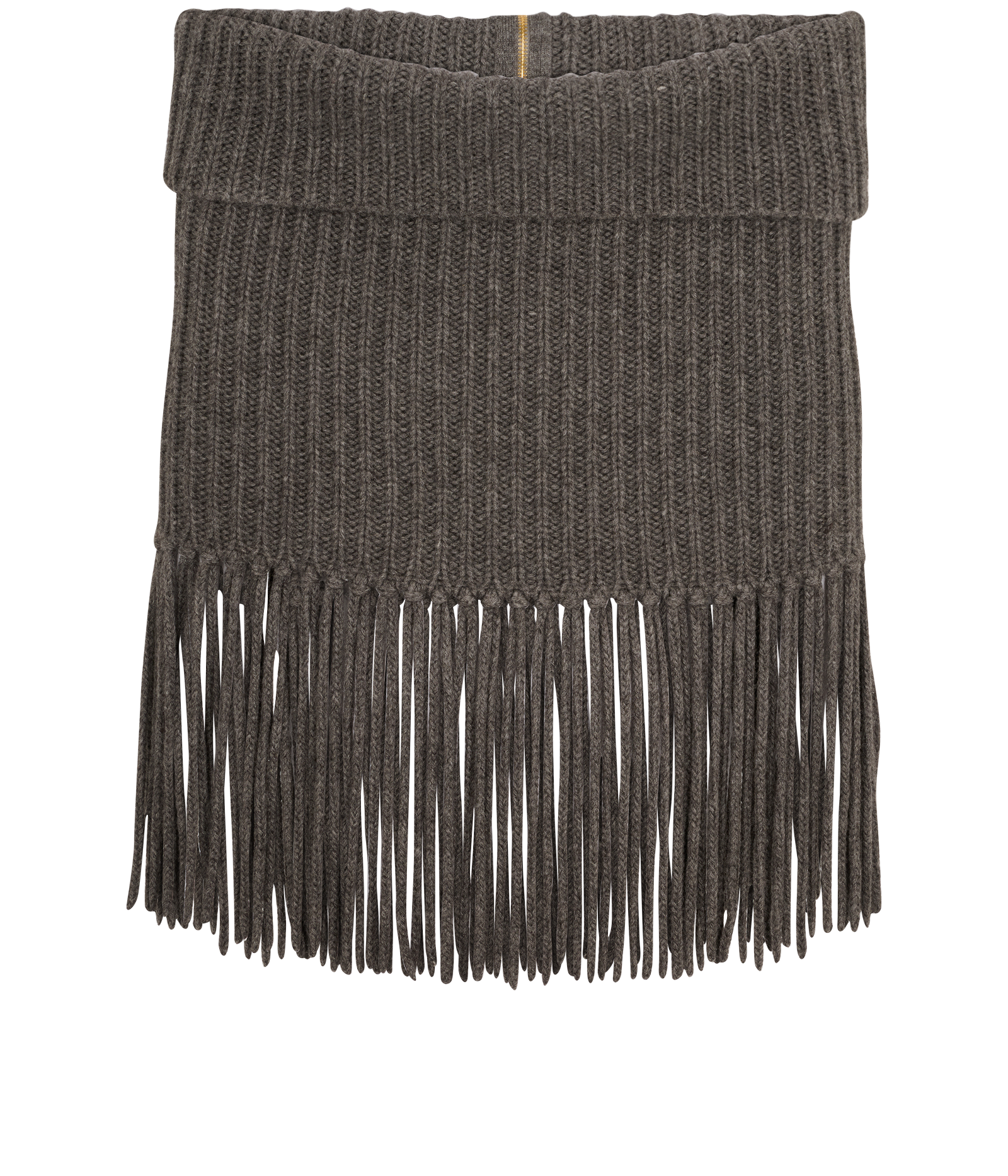 Gucci Zipped Fringe Poncho, &pound;130, Clothing, Grey, Wool, Back view