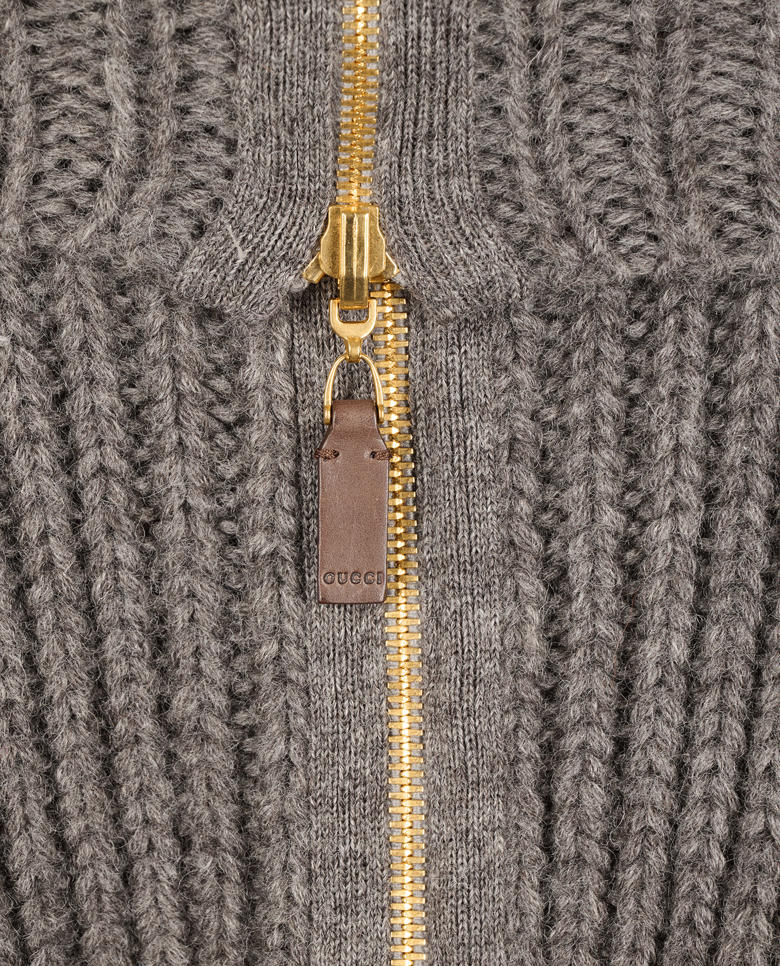 Gucci Zipped Fringe Poncho, &pound;130, Clothing, Grey, Wool, Other view