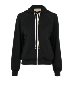 Gucci GG Zipped Hoodie, Polyester, Black, Sz XS, 2*