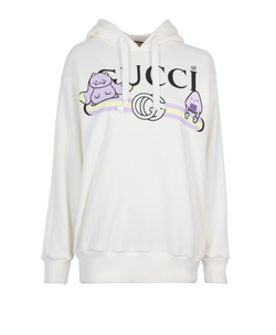 Gucci Kawaii Hoodie, Cotton, Cream, Sz XXS, 3*