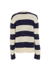 Gucci Tiger Embroidered Stripe Knitted Jumper, &pound;290, Clothing, Cream/Navy, Wool, Back view