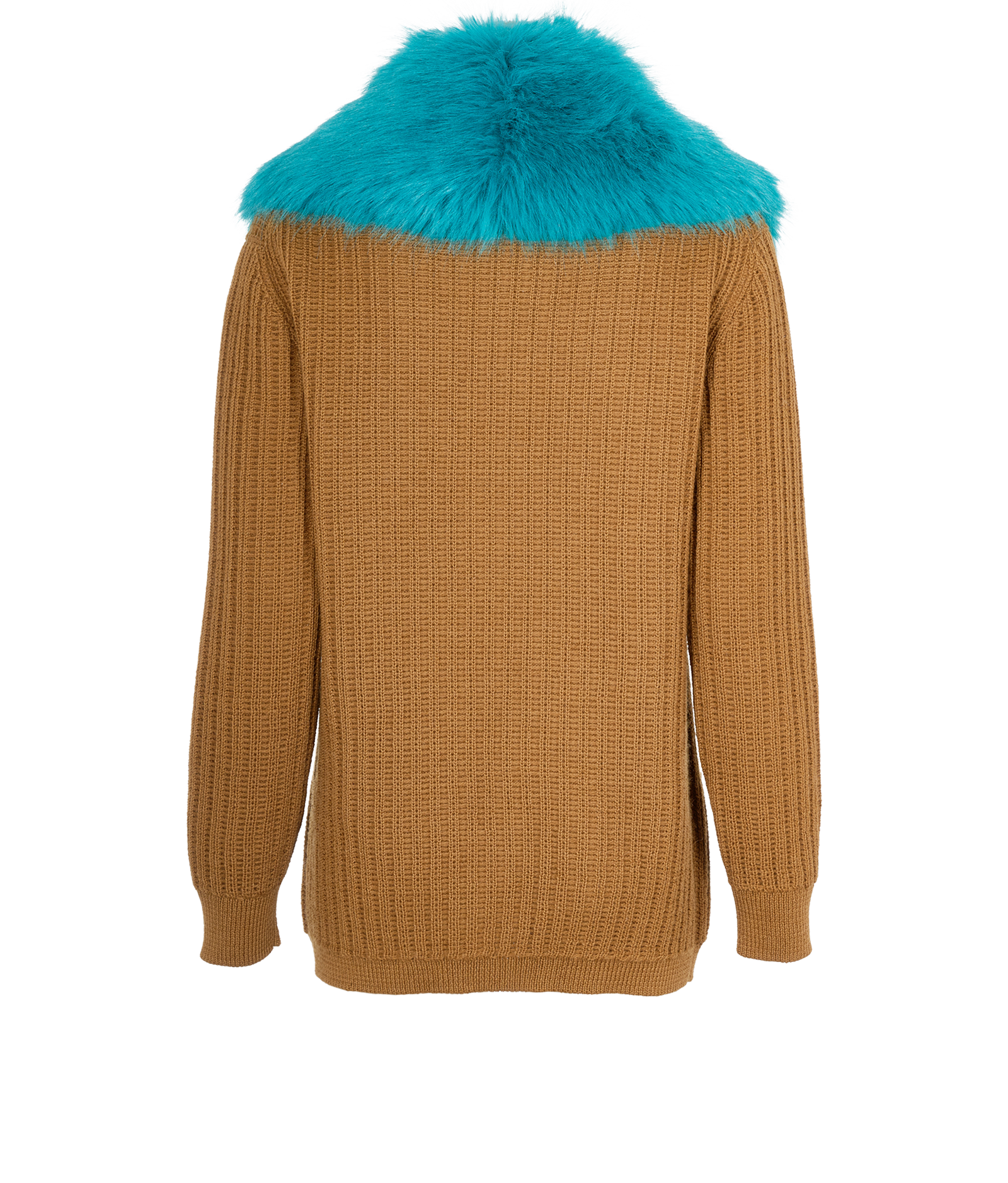 Gucci Oversized Rabbit Patch Cardigan, &pound;475, Clothing, Brown, Wool, Back view