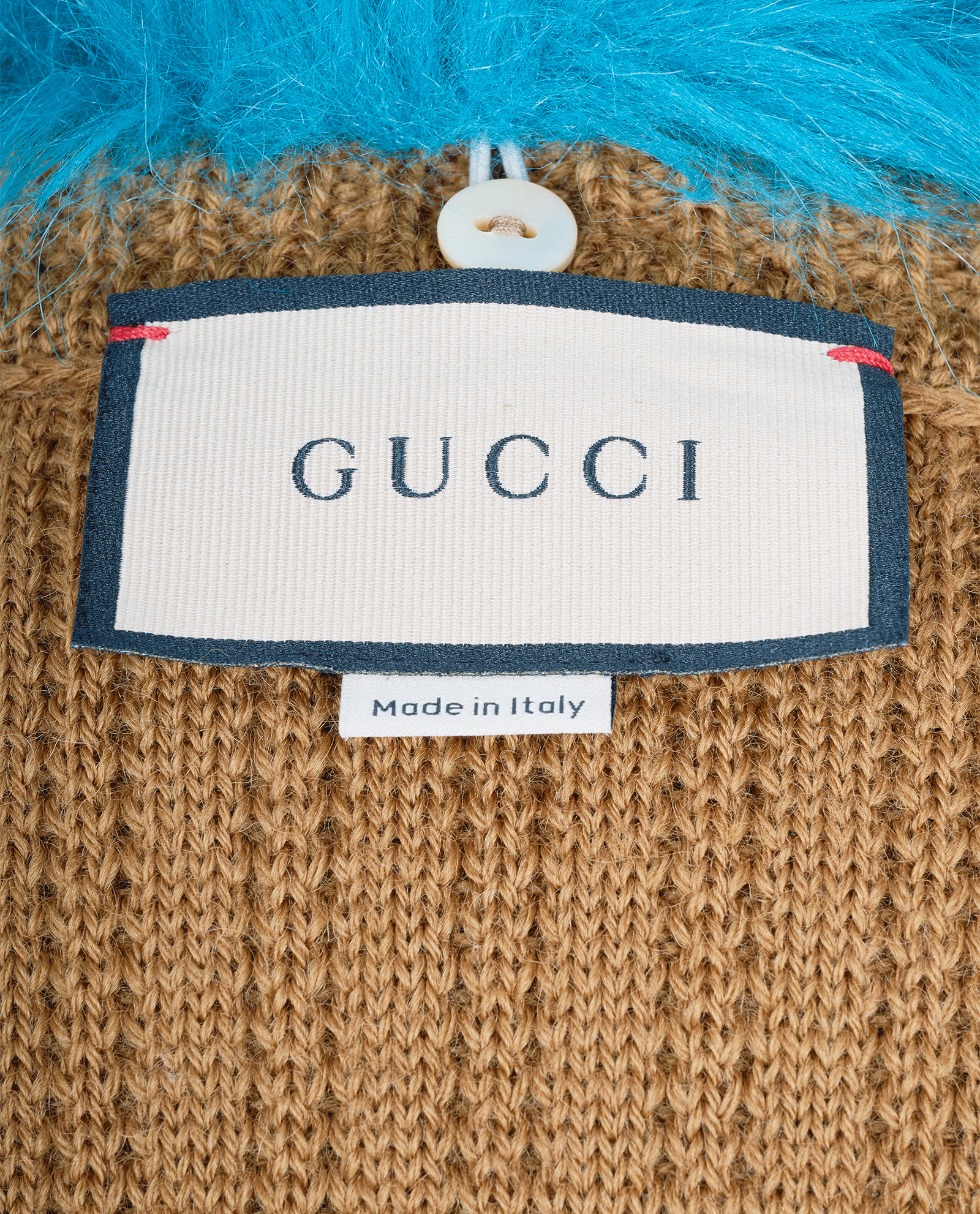 Gucci Oversized Rabbit Patch Cardigan, &pound;475, Clothing, Brown, Wool, Other view