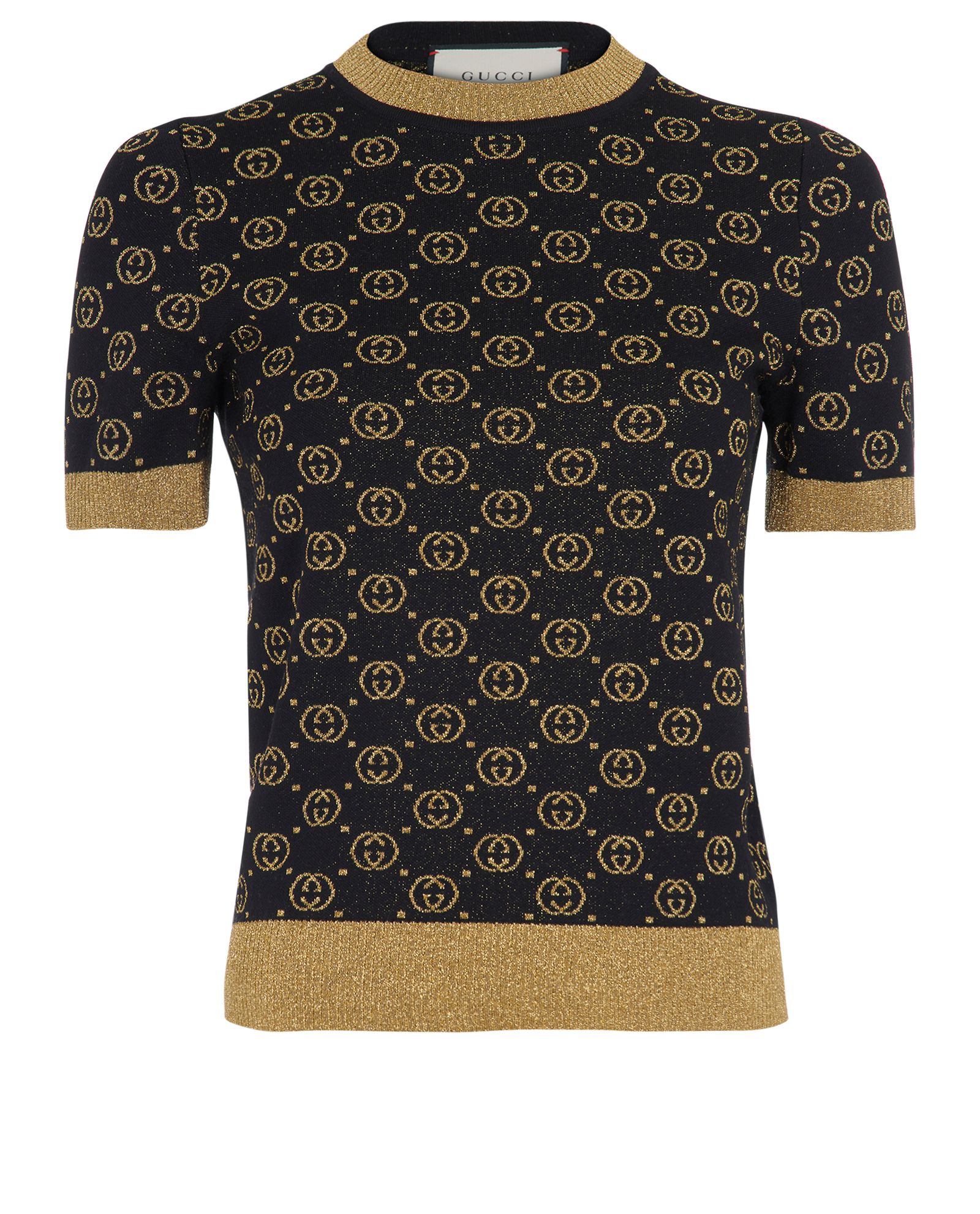 Gucci GG Metallic Short Sleeves Top, Jumpers - Designer