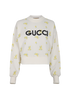 Gucci Embellished Flower Sweatshirt, front view