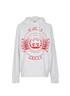 Gucci GG Logo Hoodie, &pound;220, Clothing, White, Cotton, Front view