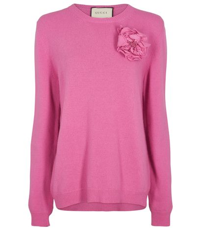 Gucci Knitted Flower Embellished Jumper, front view