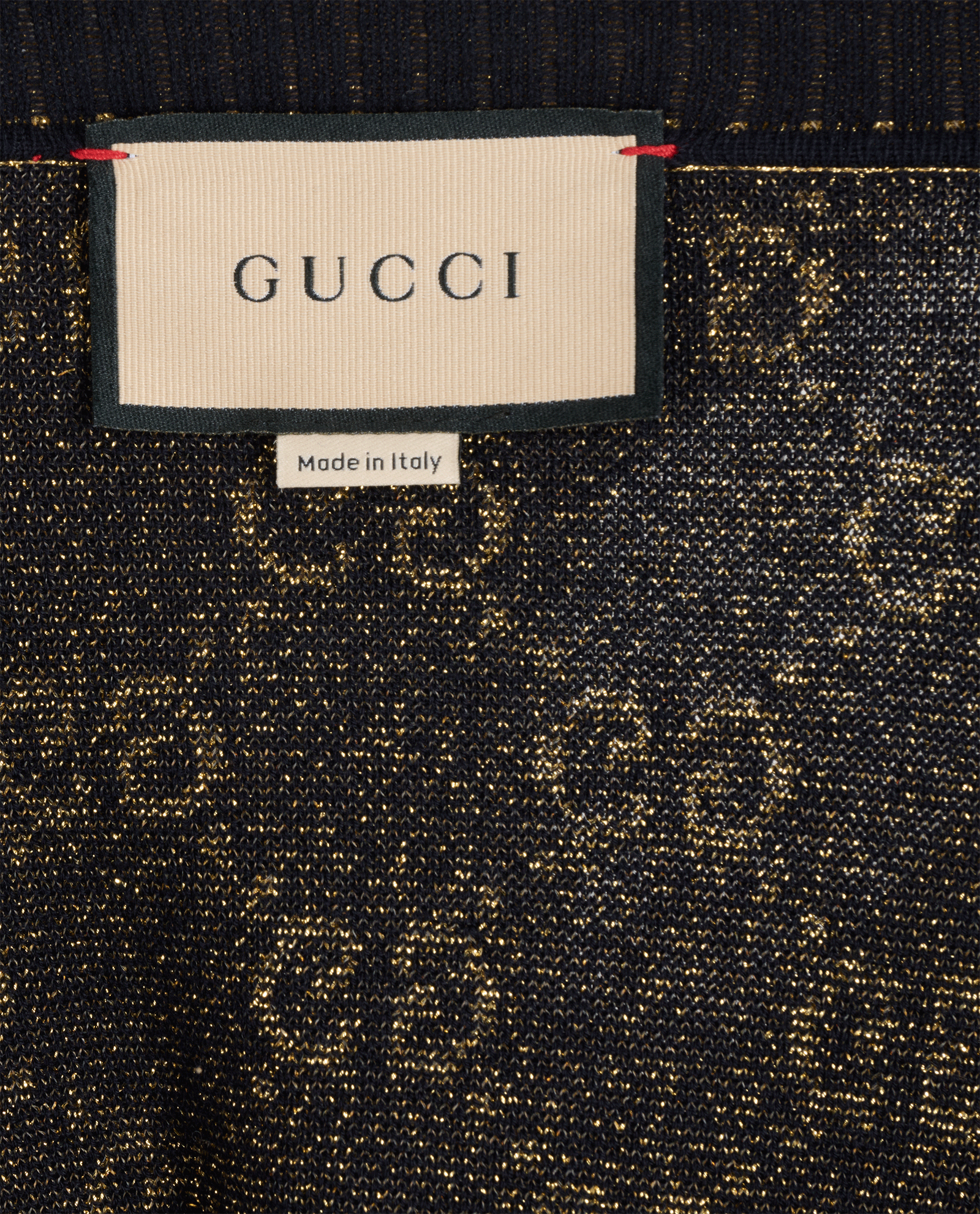 Gucci GG Glitter Cardigan, &pound;450, Clothing, Blue/Gold, Cotton, Other view