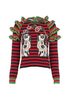 Gucci Embroidered Dog Ruffled Jumper, front view