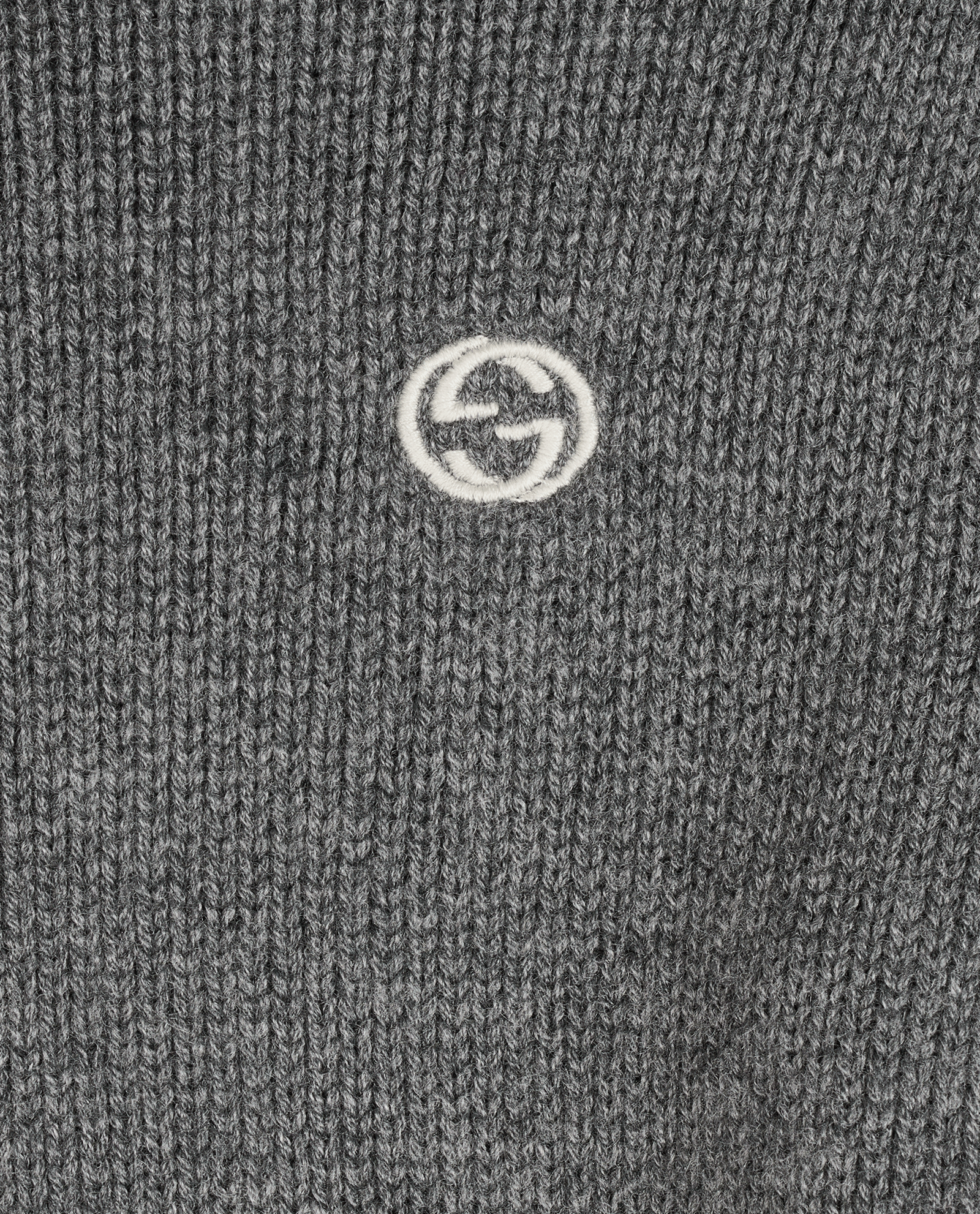 Gucci Interlocking G Knit Jumper, &pound;195, Clothing, Grey, Cashmere/Wool, Other view