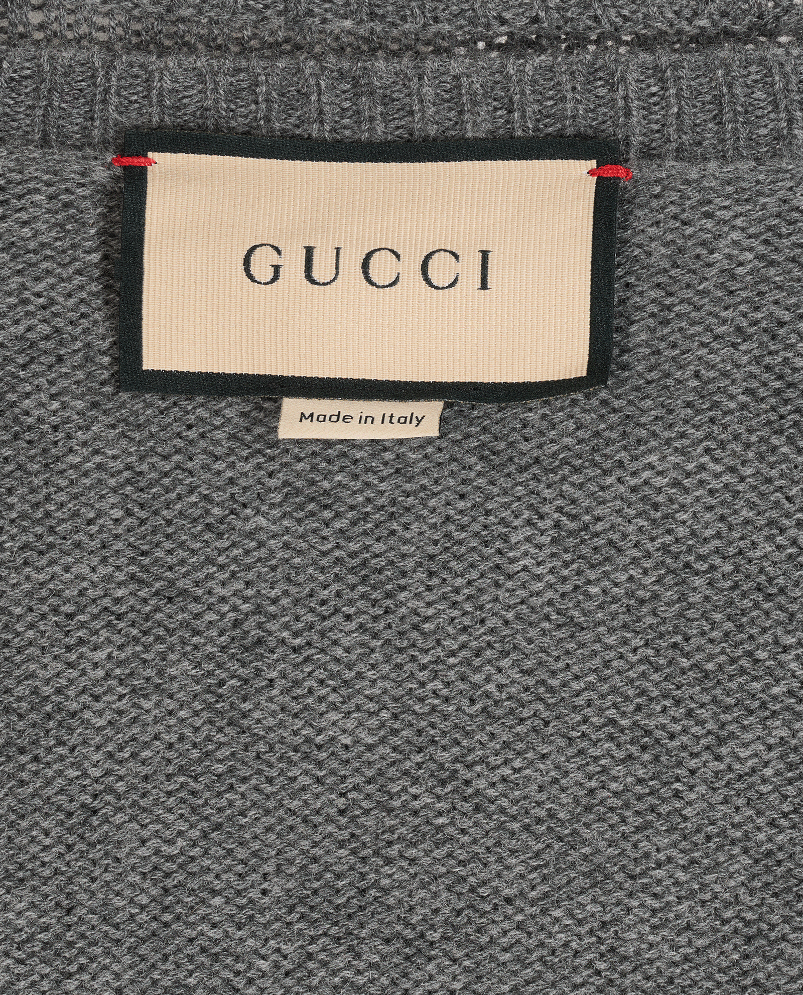Gucci Interlocking G Knit Jumper, &pound;195, Clothing, Grey, Cashmere/Wool, Other view