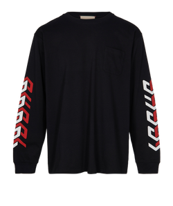 Gucci Mirror Logo Print Jumper, Mens, Cotton, Black, UK XL, 2022, B, 4*