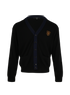 Gucci Crest V Neck Cardigan, &pound;220, Clothing, Black, Cashmere, Front view