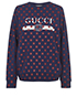Gucci Logo Print Polka Dot Sweatshirt, front view