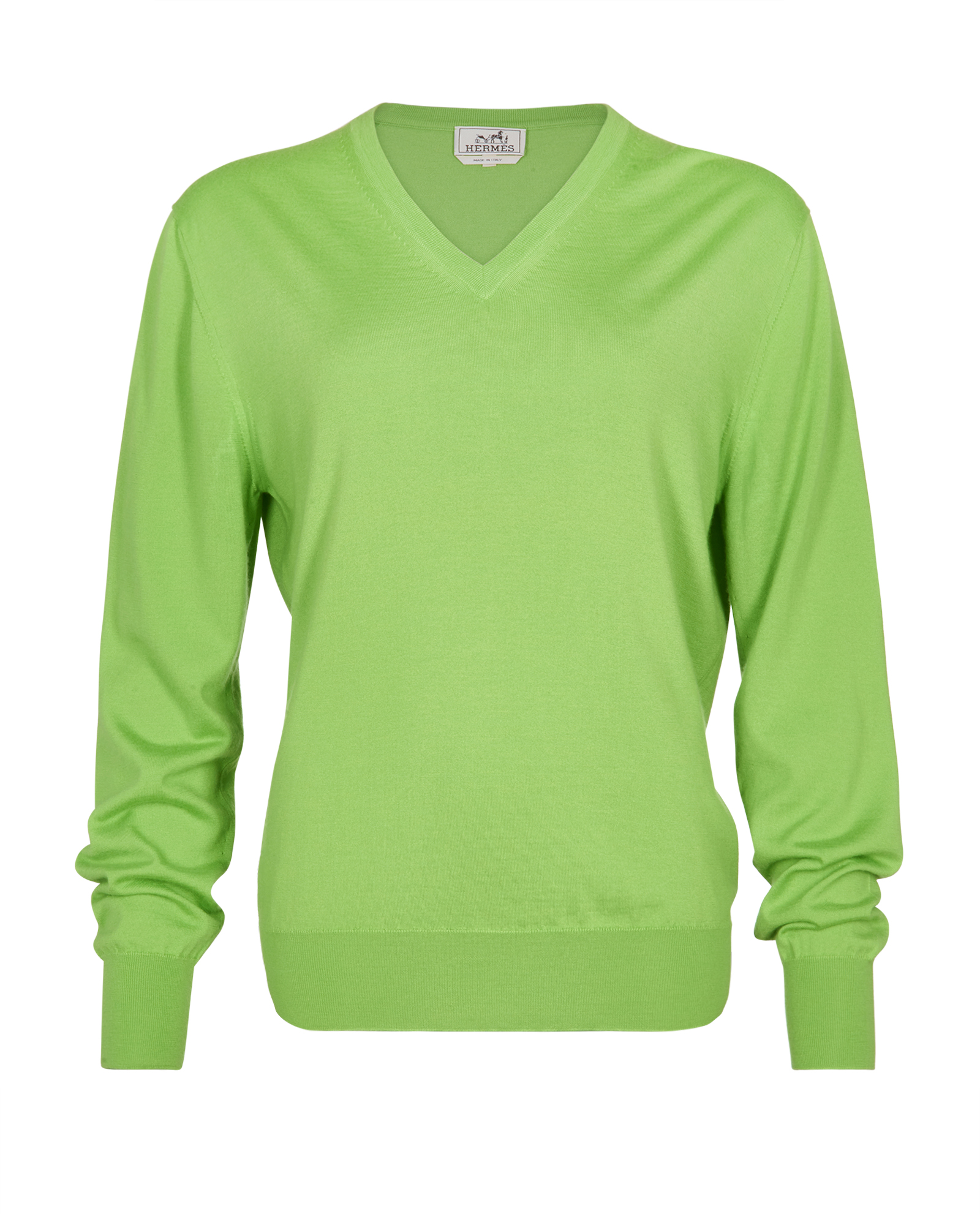 Hermes Green V Neck Sweater, Jumpers Designer Exchange Buy