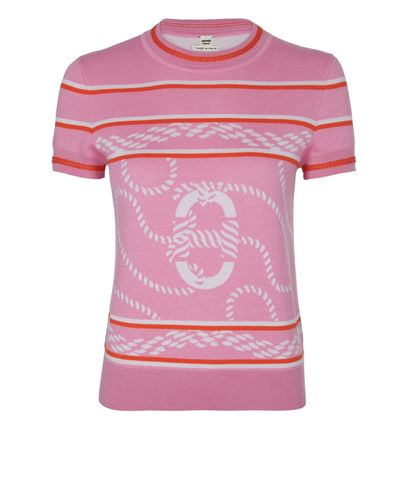 Hermes Canoe Chaine D'Ancre Short Sleeve Jumper, front view