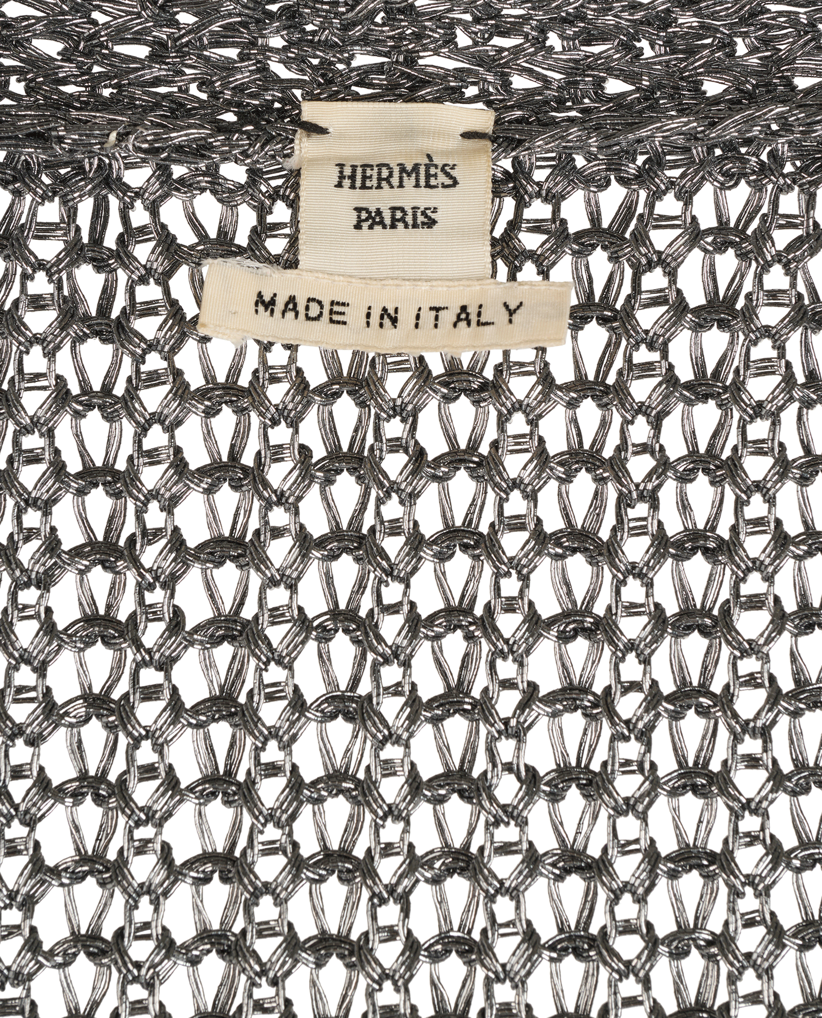 Hermes Metallic Crochet Cardigan, &pound;330, Clothing, Silver, Viscose, Other view
