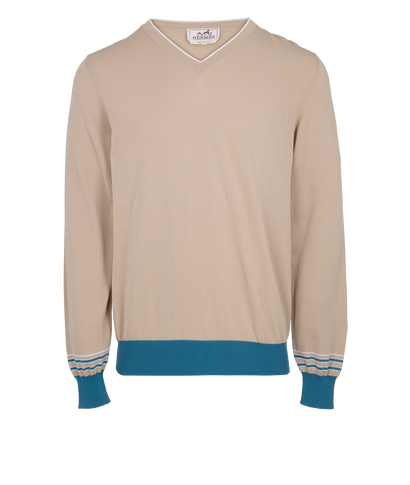 Hermes V-neck Sweater, front view