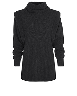 Isabel Marant Prewitt Ribbed Sweater, Cashmere/Wool, Grey, UK12, 4*