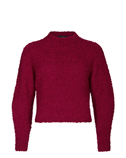 Isabel Marant Textured Knit Jumper, Mohair/Alpaca, Red, 6, 3*