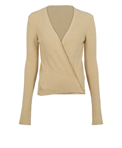 Jacquemus Wrap Top, &pound;110, Clothing, Beige, Cotton, Front view