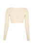Jacquemus Le Cardigan Alzou Cropped Cardigan, £80, Clothing, Cream, Mohair/Polyester (Polymer), Back view