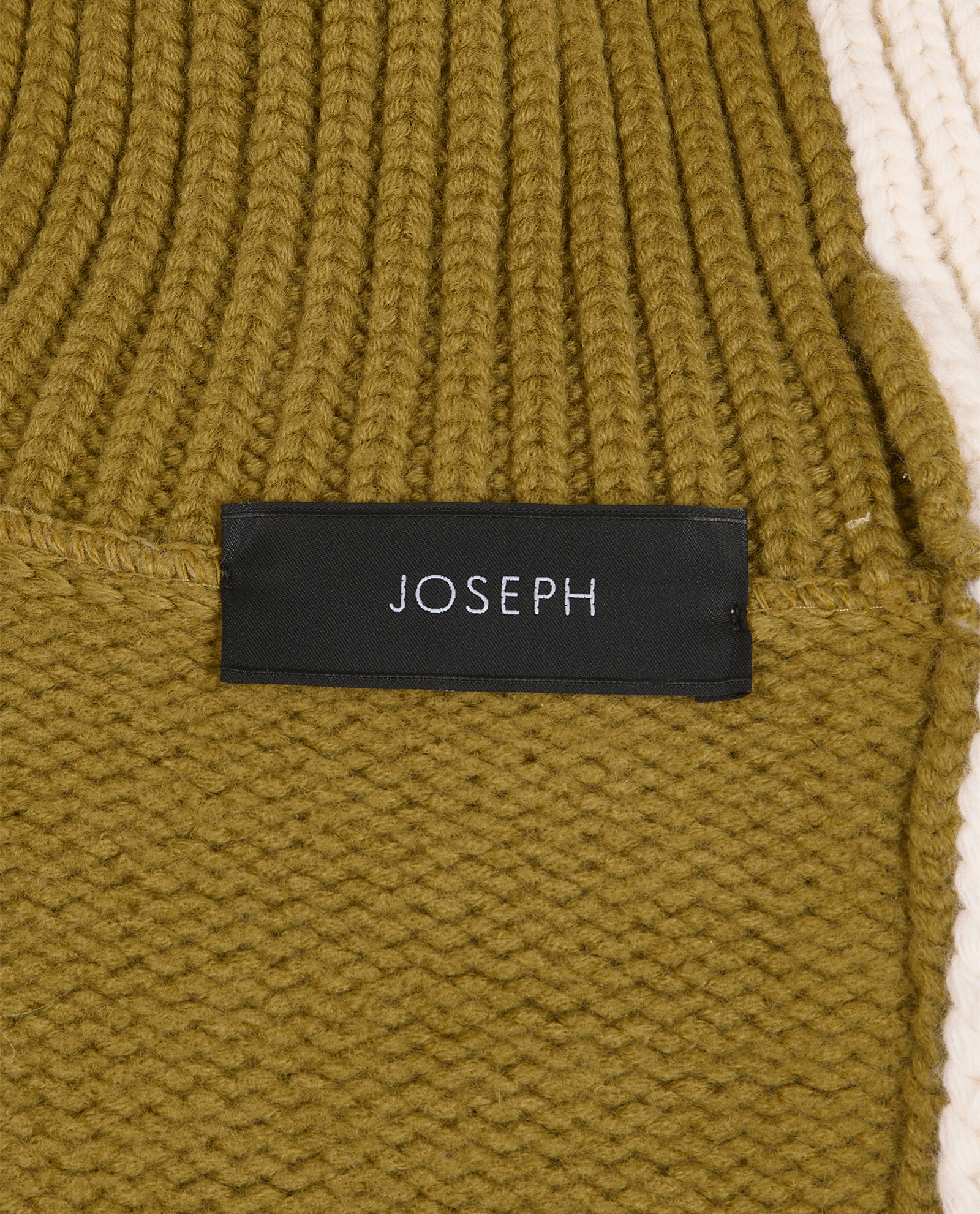 Joseph Chunky Roll Neck Jumper, &pound;120, Clothing, Cream/Khaki, Wool, Other view
