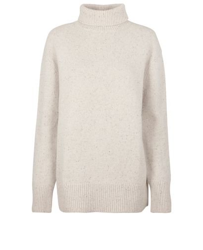 Joseph Knit Roll Neck Jumper, &pound;160, Clothing, Beige, Wool, Front view