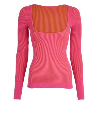 Jacquemus Ribbed Square Neck Jumper, front view