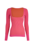 Jacquemus Ribbed Square Neck Jumper, front view