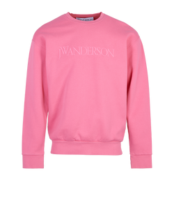 J. W. Anderson Logo Sweatshirt, Men, Cotton, Pink, Sz M, 3*