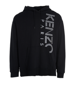 Kenzo Reflective Logo Print Hoodie, Mens, Cotton, Black, Sz L, 3*