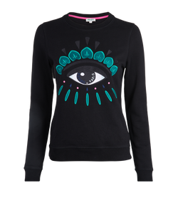 Kenzo Eye Sweatshirt, Cotton, Black, Sz S, 2*