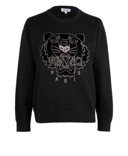 Kenzo Tiger Sweatshirt, &pound;60, Clothing, Black, Cotton, Front view