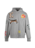 Kenzo Pixel Embroidered Hoodie, &pound;140, Clothing, Grey, Cotton, Front view