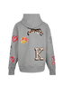 Kenzo Pixel Embroidered Hoodie, &pound;140, Clothing, Grey, Cotton, Back view