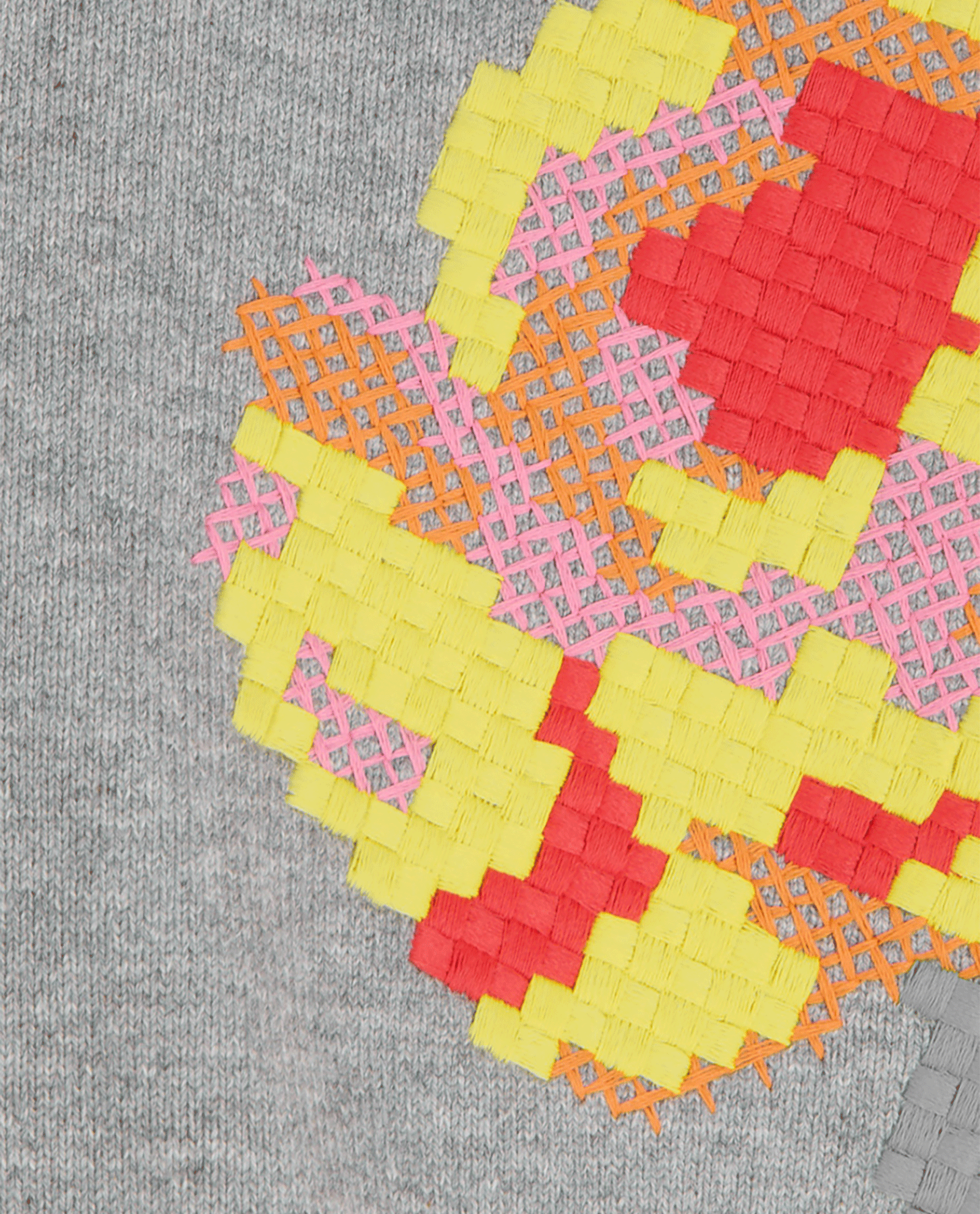 Kenzo Pixel Embroidered Hoodie, &pound;140, Clothing, Grey, Cotton, Other view